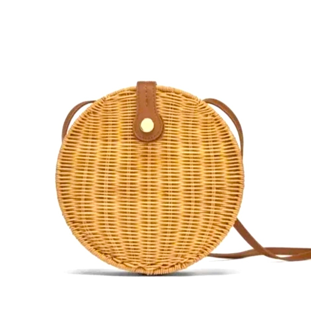 Zara raffia crossbody bag